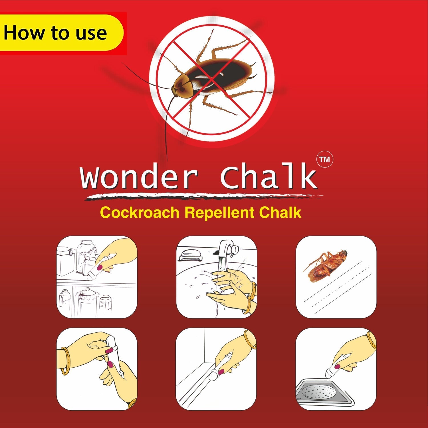 Pack of cockroach killer chalk. Pack of cockroach killer chalk.